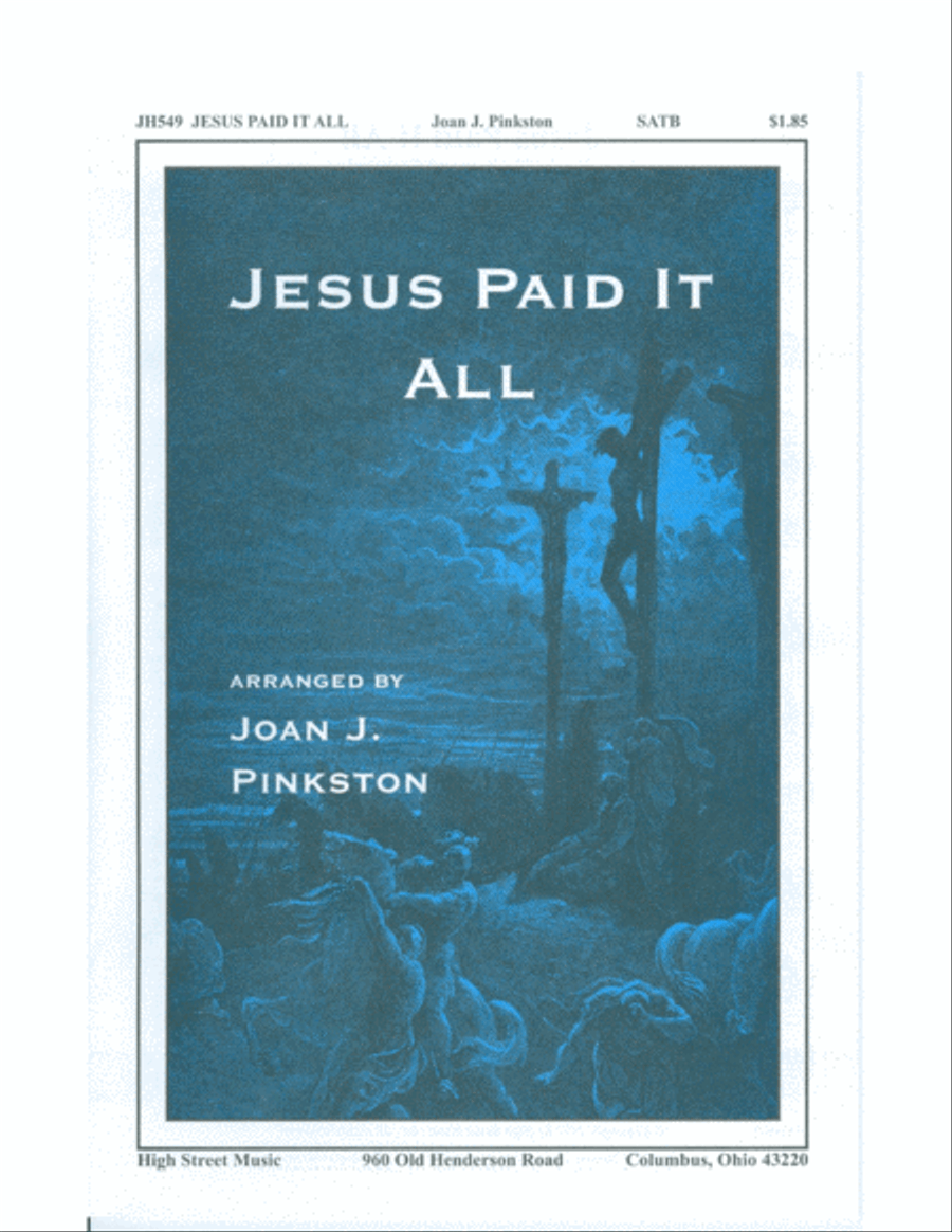 Jesus Paid It All - Pinkston 4-Part scores gallery preview page 2