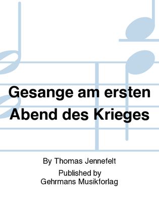 Book cover for Gesange am ersten Abend des Krieges
