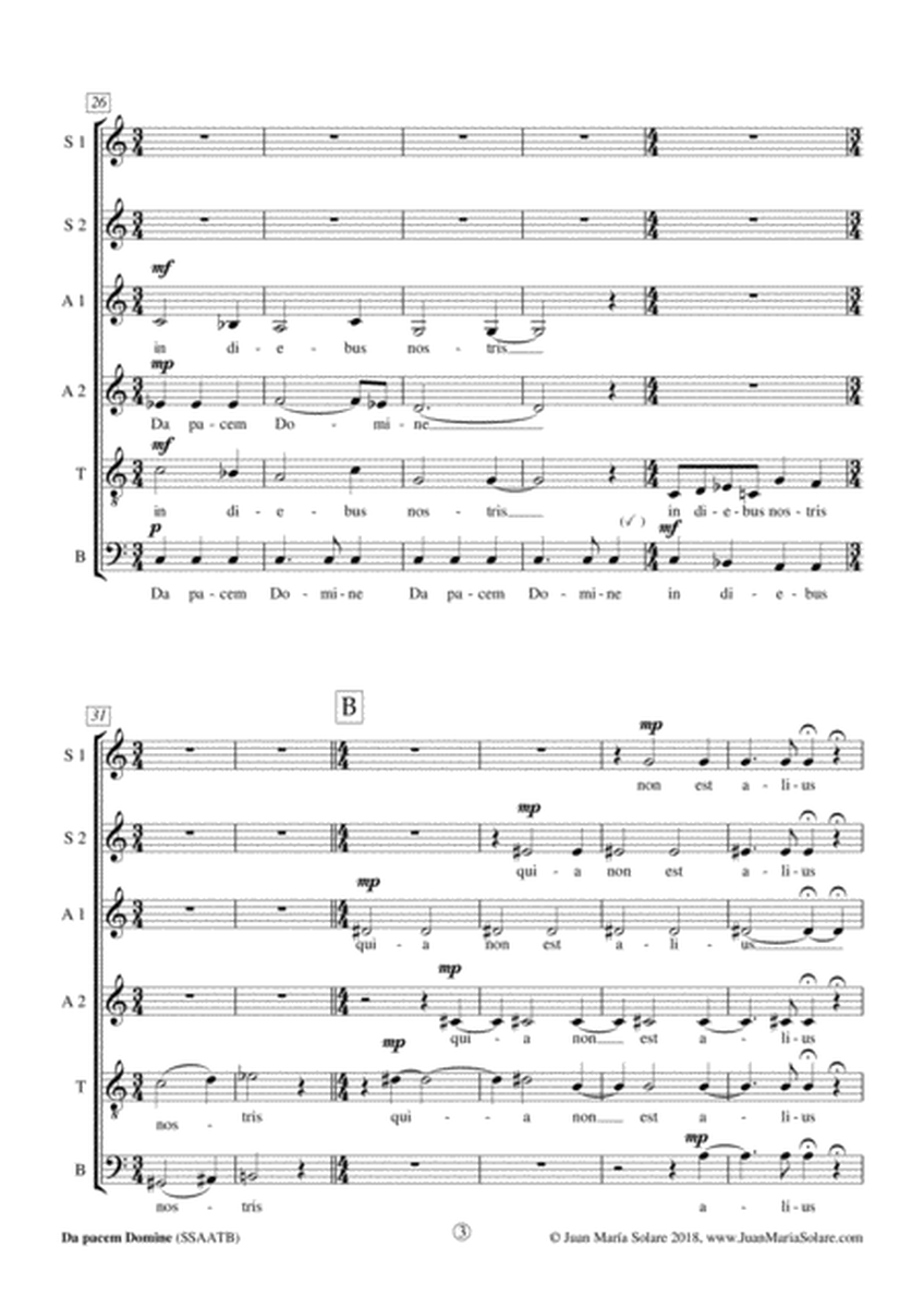 Da pacem Domine [6-part choir SSAATB]