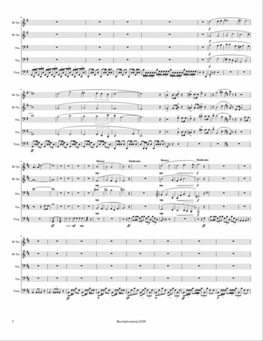 Fantasy for Timpani and Brass Quartet Small Ensemble scores gallery preview page 2
