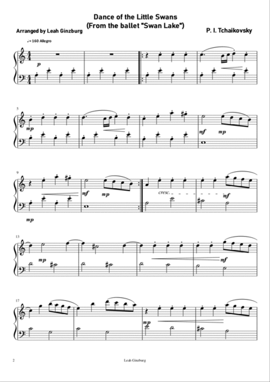 Dance of the Little Swans (From the ballet 