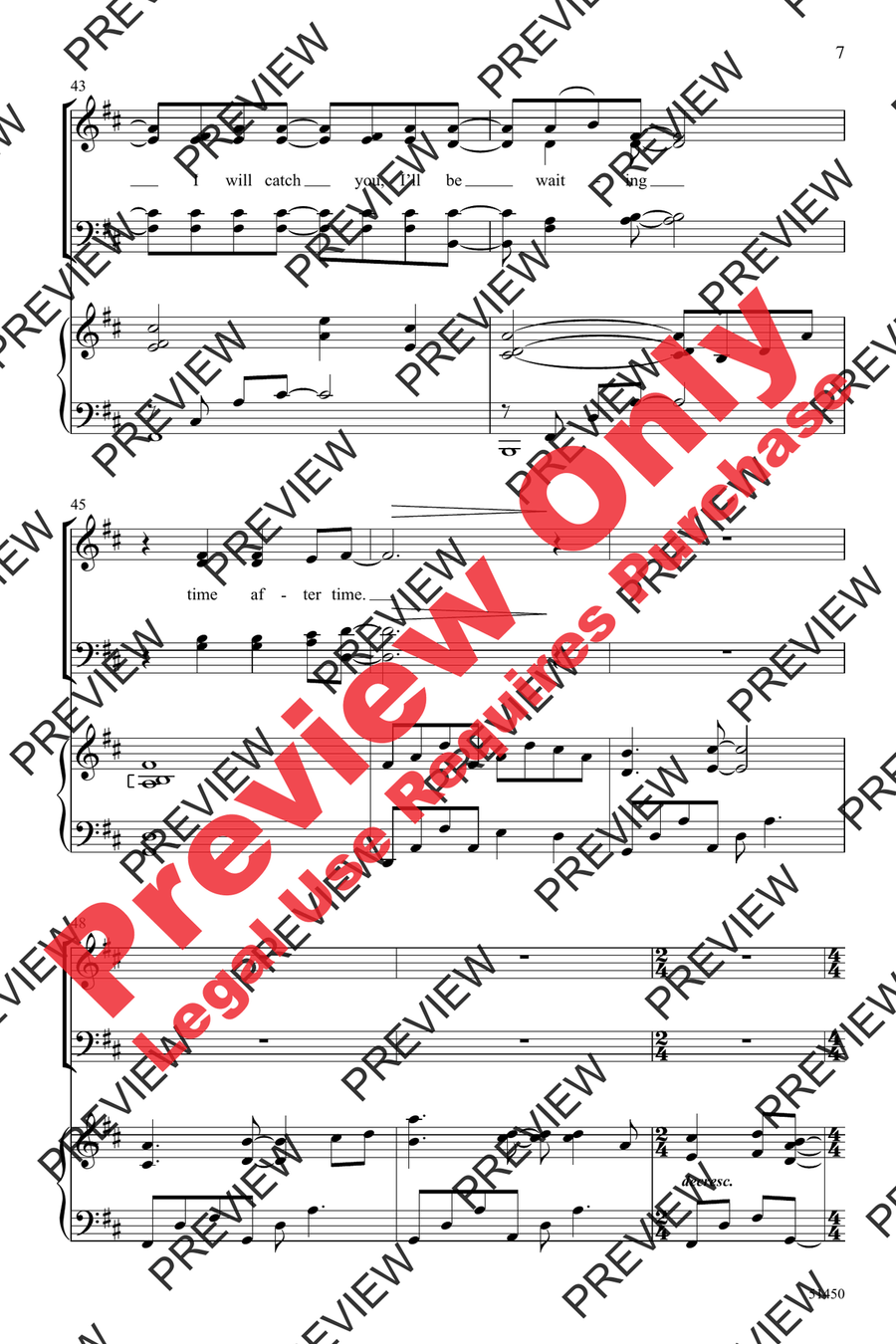 Time After Time 4-Part scores gallery preview page 7