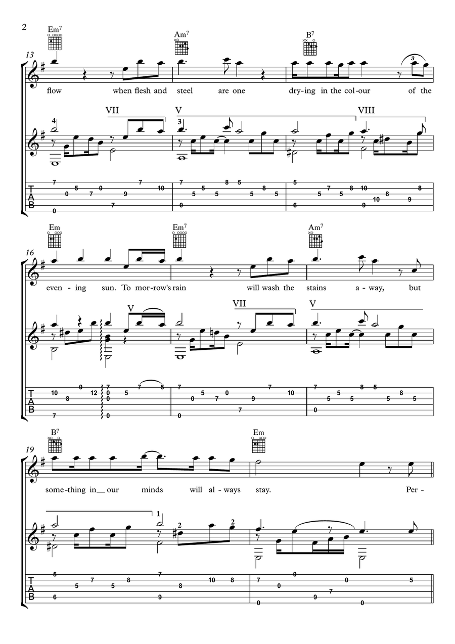 Fragile Acoustic Guitar scores gallery preview page 2