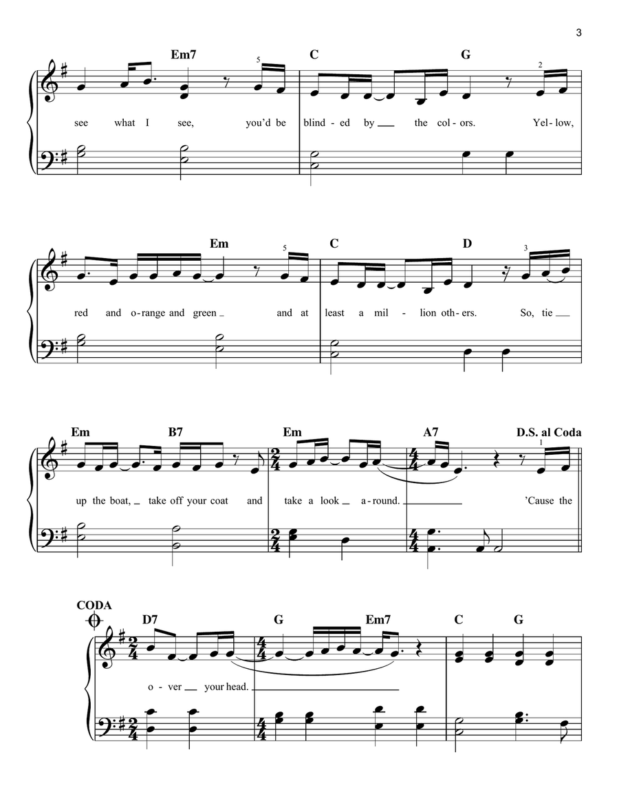Rainbow Easy Piano scores gallery preview page 3