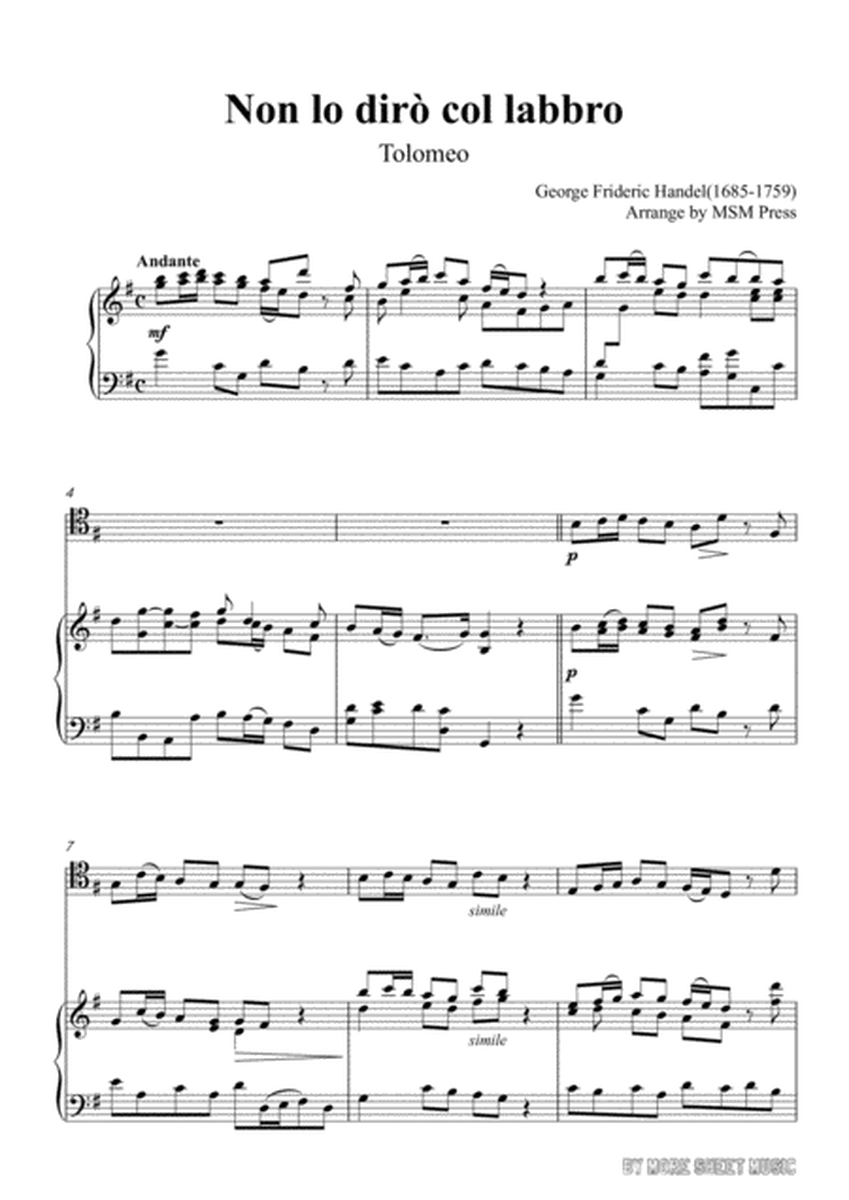 Handel-Non lo dirò col labbro,for Cello and Piano image number null