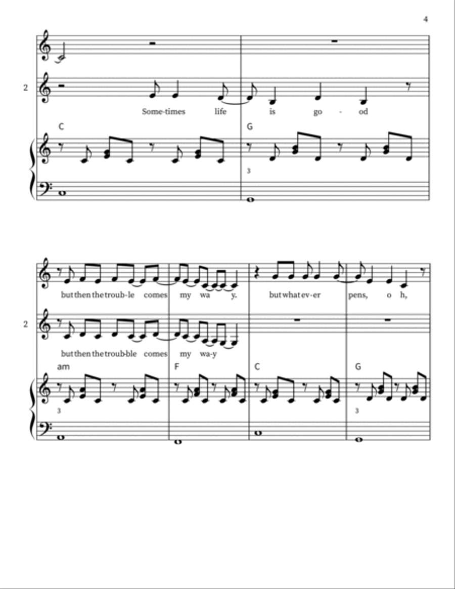 It's A Beautiful Day 2-Part scores gallery preview page 4