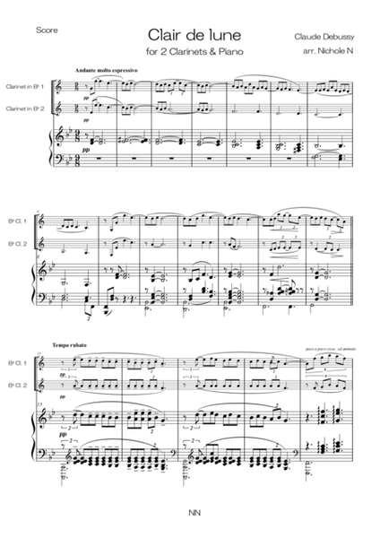 Clair de lune from Suite BERGAMSQUE
