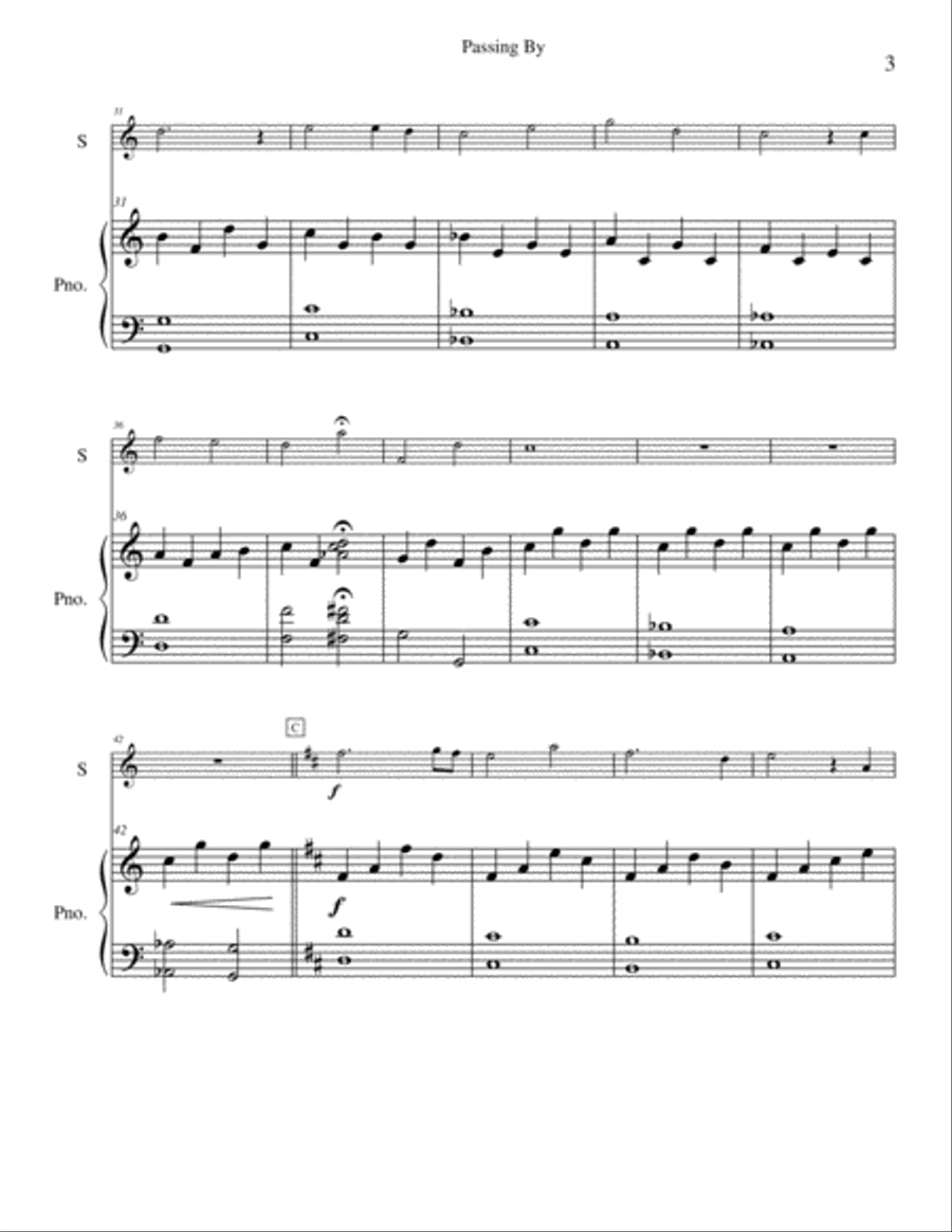 Passing By Violin Solo scores gallery preview page 3