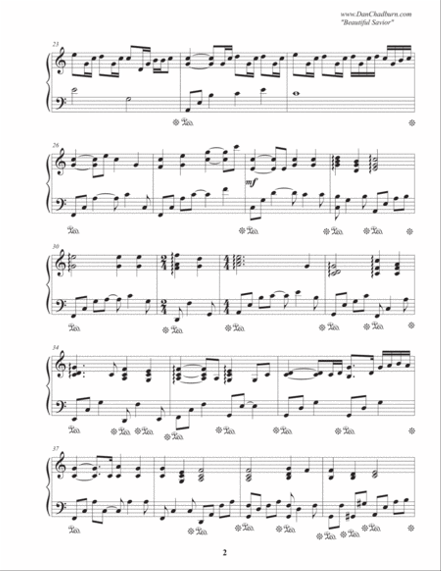 Beautiful Savior Piano Solo scores gallery preview page 2
