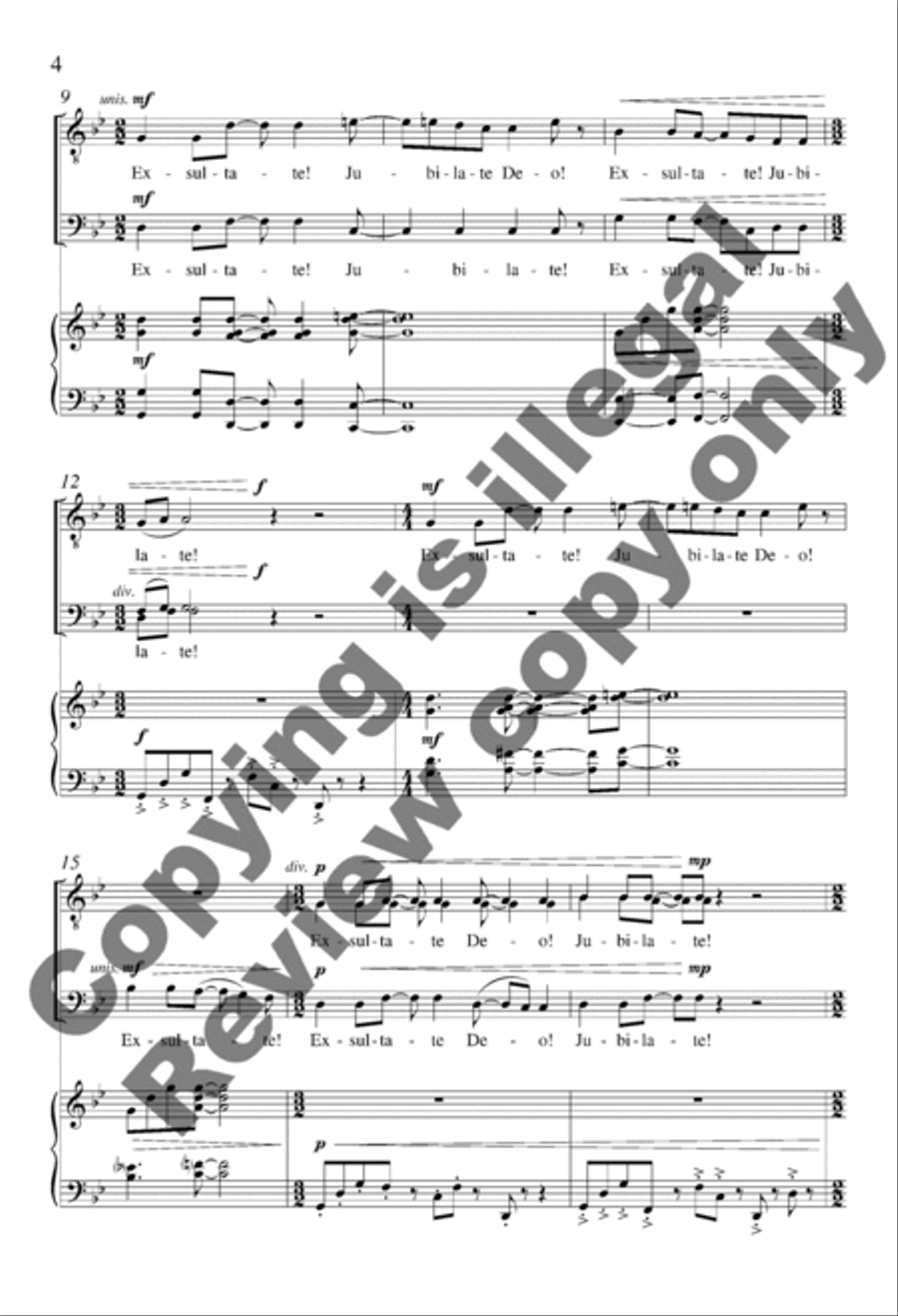 Exsultate! Jubilate! TTBB scores gallery preview page 4