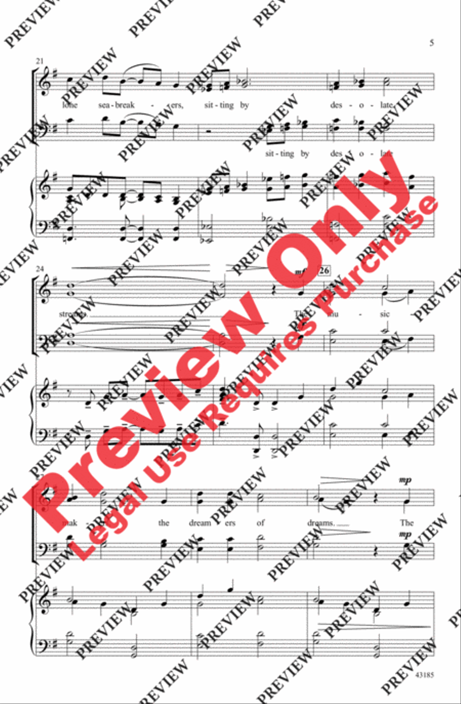 We Are the Music-Makers 4-Part scores gallery preview page 5