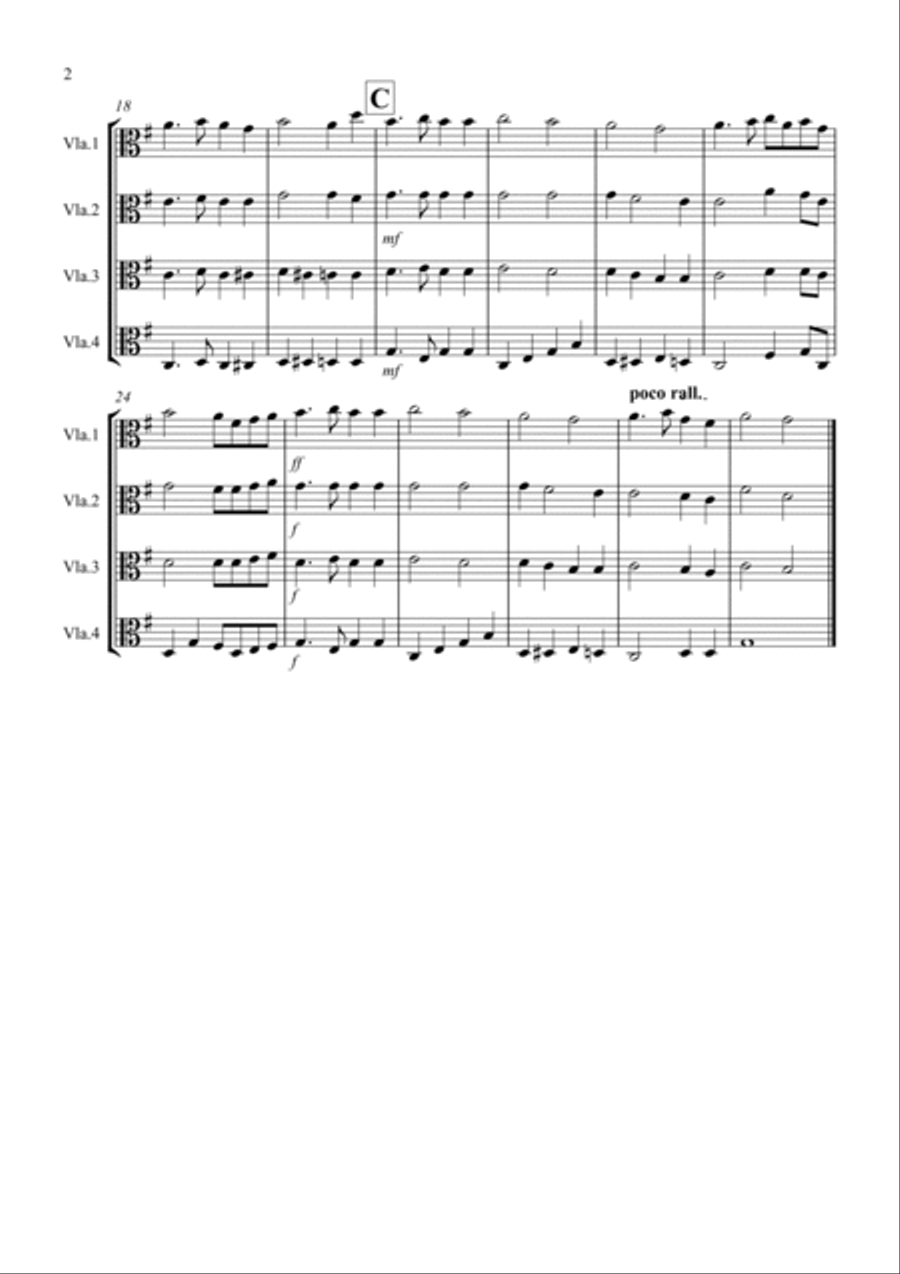 St Anthony Chorale for Viola Quartet Viola Solo scores gallery preview page 2
