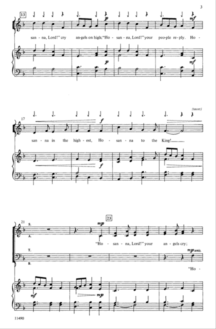 Hosanna in the Highest 4-Part scores gallery preview page 3