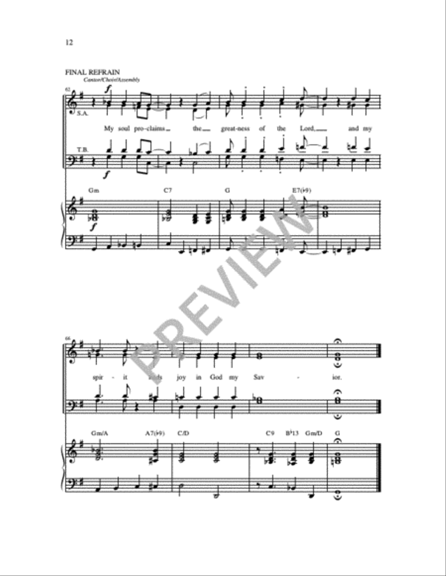 Three Canticles in Gospel Style 4-Part scores gallery preview page 15