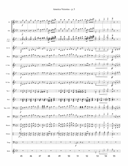 America Victorius by E.E. Bagley arr. E. Anglin for Concert Band image number null