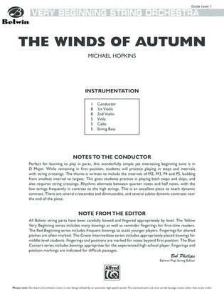 The Winds of Autumn: Score