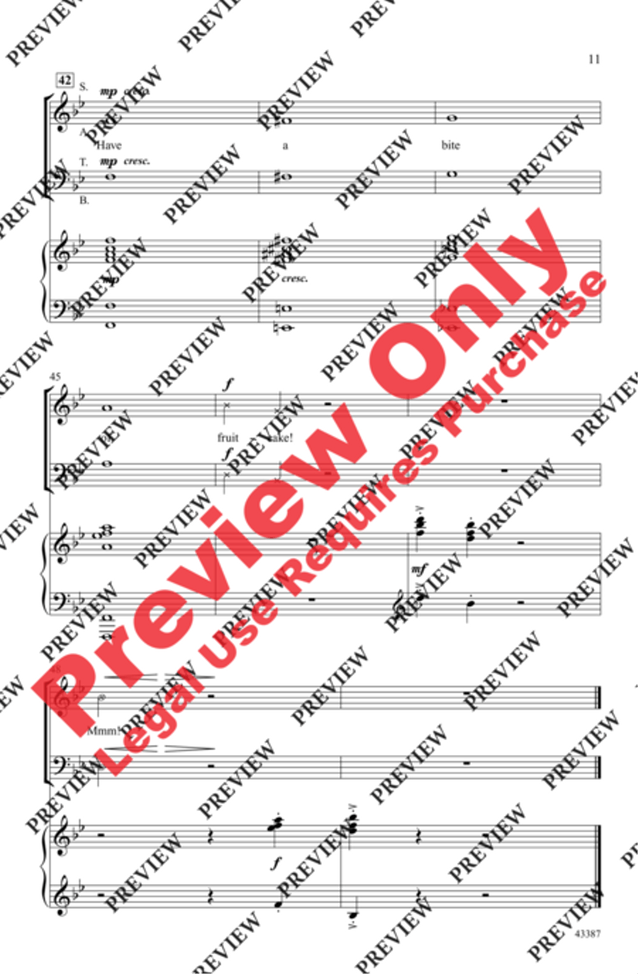 Fruitcake Fruitcake 4-Part scores gallery preview page 10