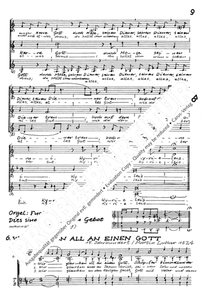 Chorsatze II zu Bachs Clavierubung