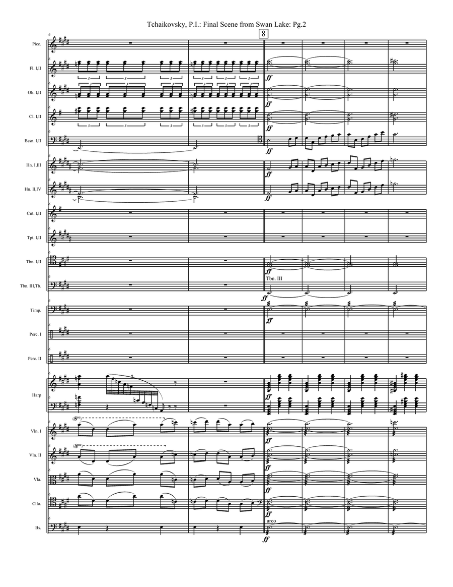 Swan Lake - Final Scene - Extra Score Full Orchestra scores gallery preview page 2