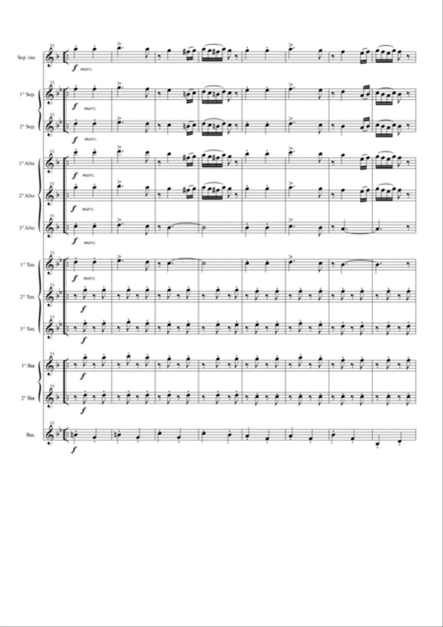 Hungarian Dance No. 5 for Saxophone Ensemble Woodwind Ensemble scores gallery preview page 5