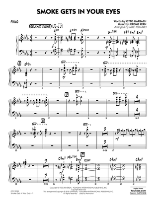Smoke Gets In Your Eyes (arr. Mike Tomaro) - Piano