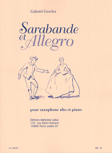 Sarabande Et Allegro (alto Saxophone/piano)