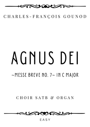 Gounod - Agnus Dei from Messe breve No.7 for SATB & Organ - Easy