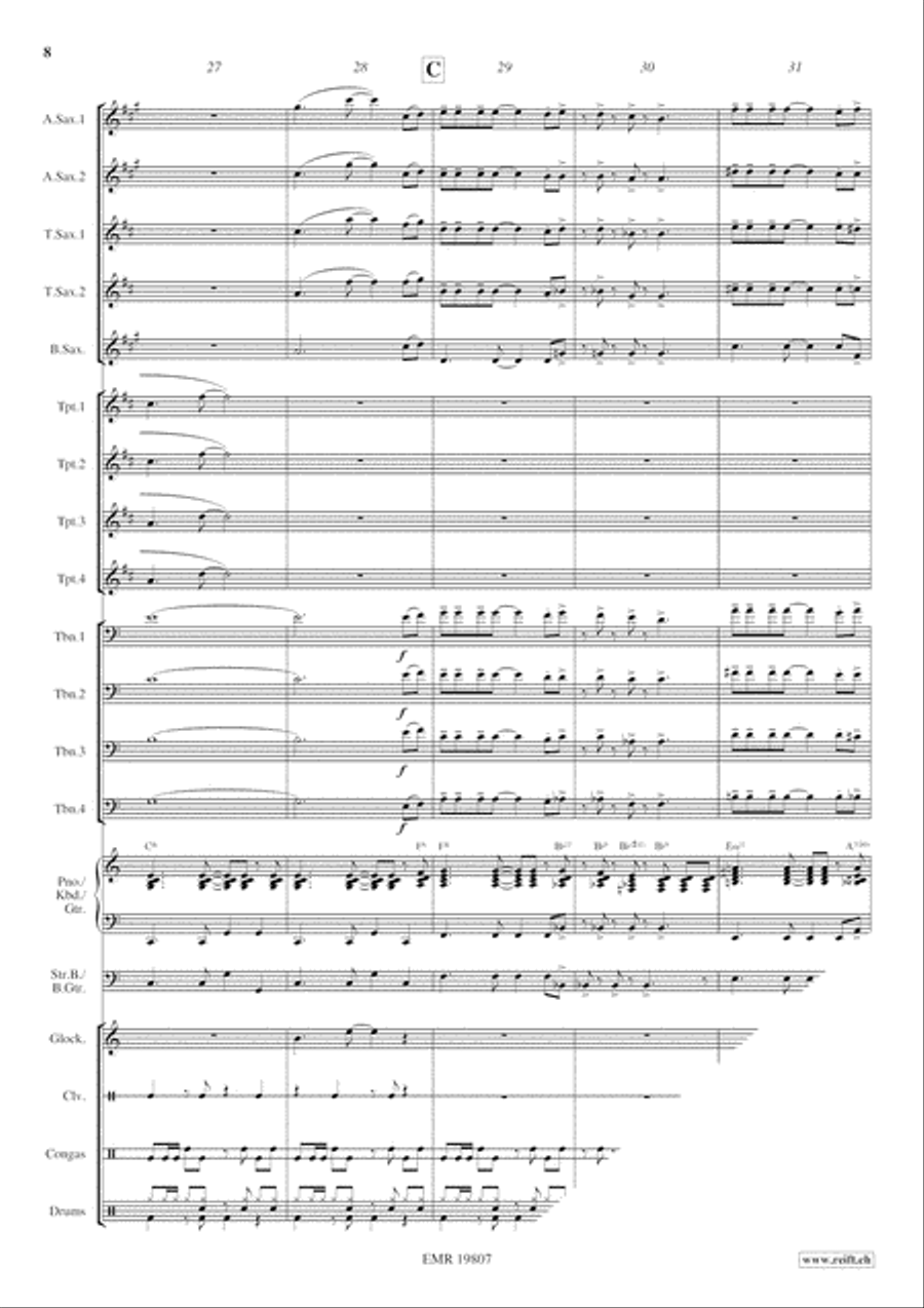 Cuban Romance Big Band scores gallery preview page 9