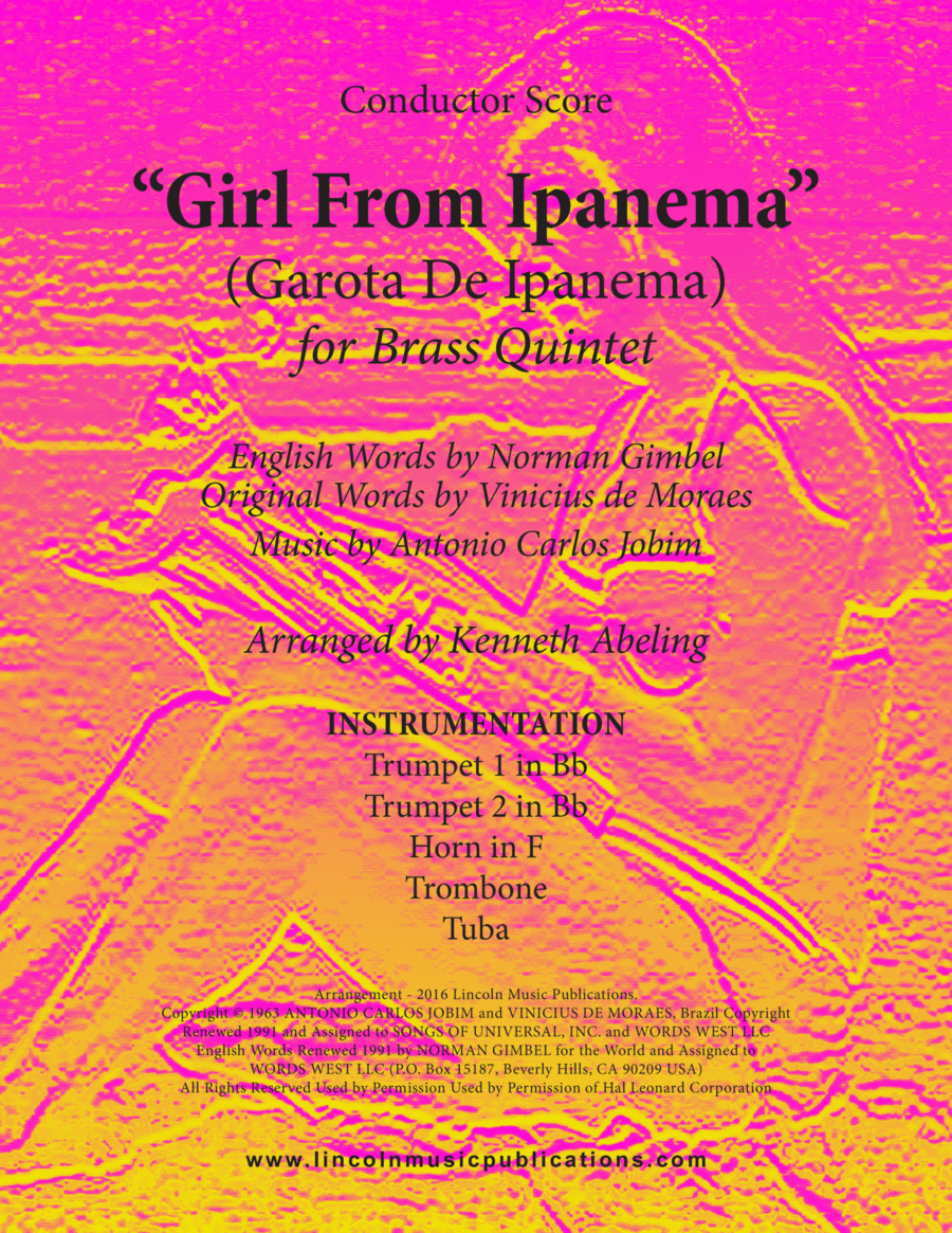 The Girl From Ipanema (Garota De Ipanema) Brass Ensemble scores gallery preview page 1