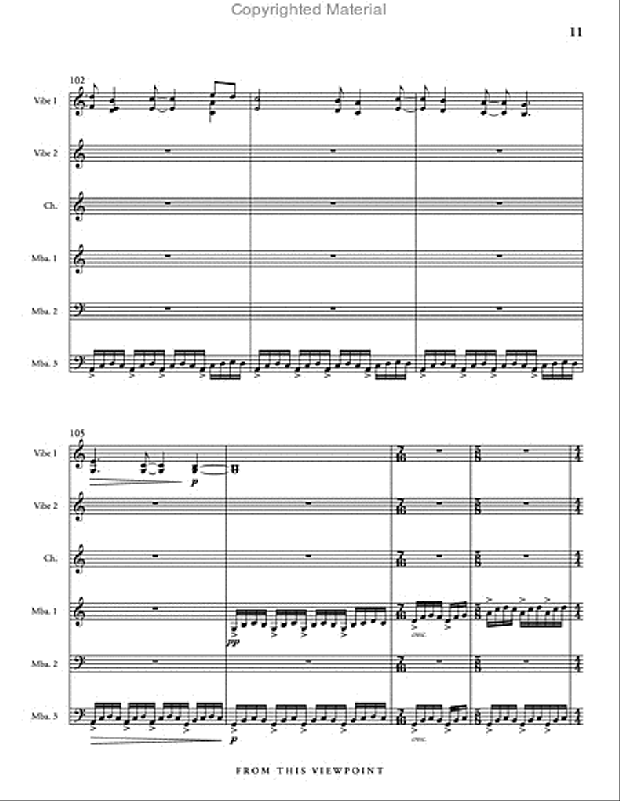 From this Viewpoint Percussion Ensemble scores gallery preview page 12