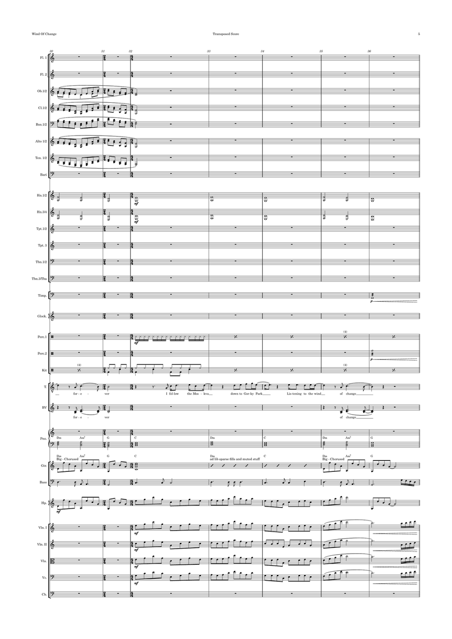 Wind Of Change Full Orchestra scores gallery preview page 5