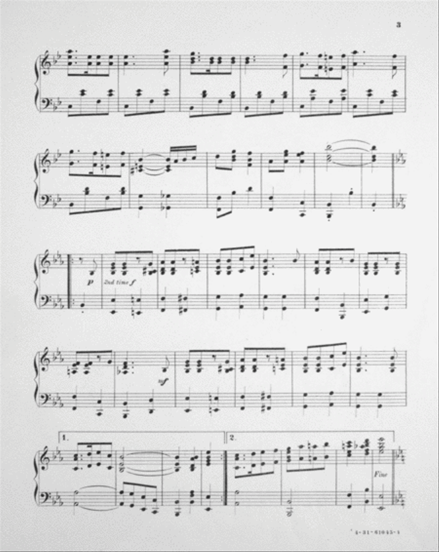 Patriotic Marches. Admiral Dewey's March Piano Solo scores gallery preview page 3