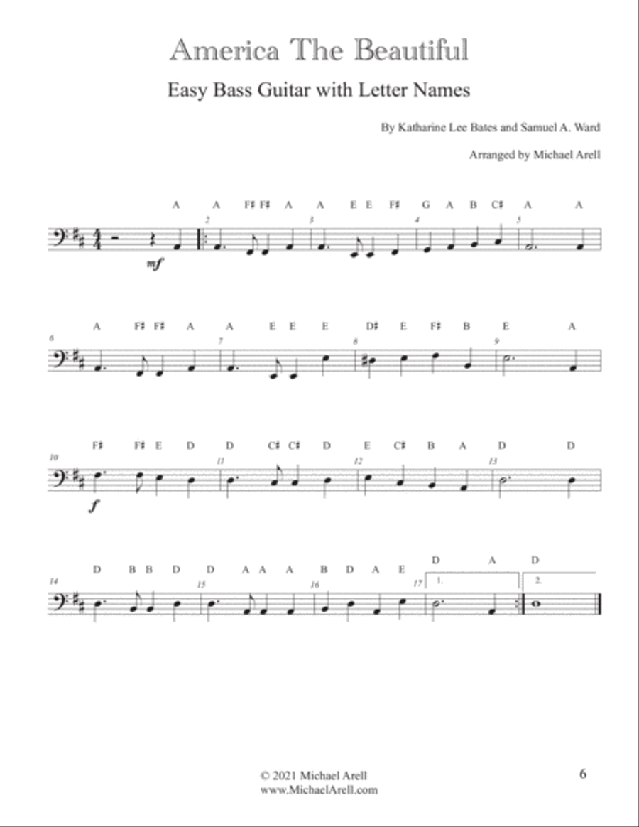 Easy guitar and bass songs sale