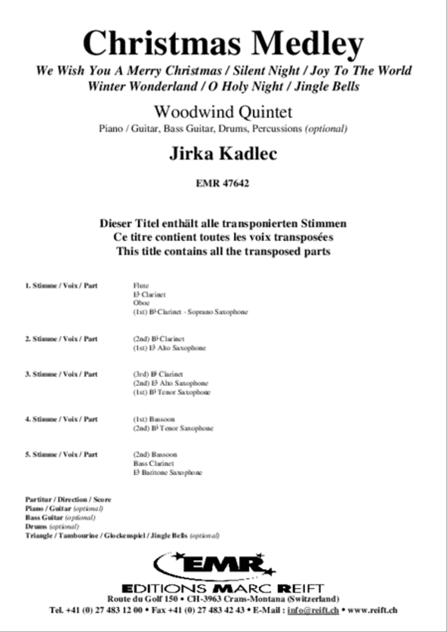 Christmas Medley Woodwind Quintet scores gallery preview page 2