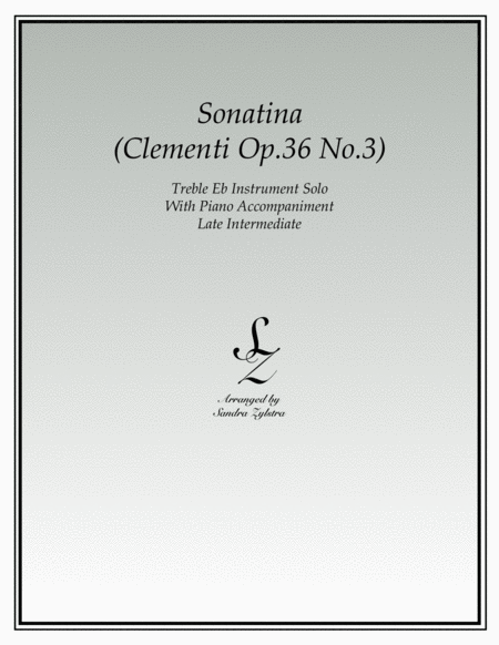Sonatina-Clementi (Op. 36, No. 3) (treble Eb instrument solo) image number null