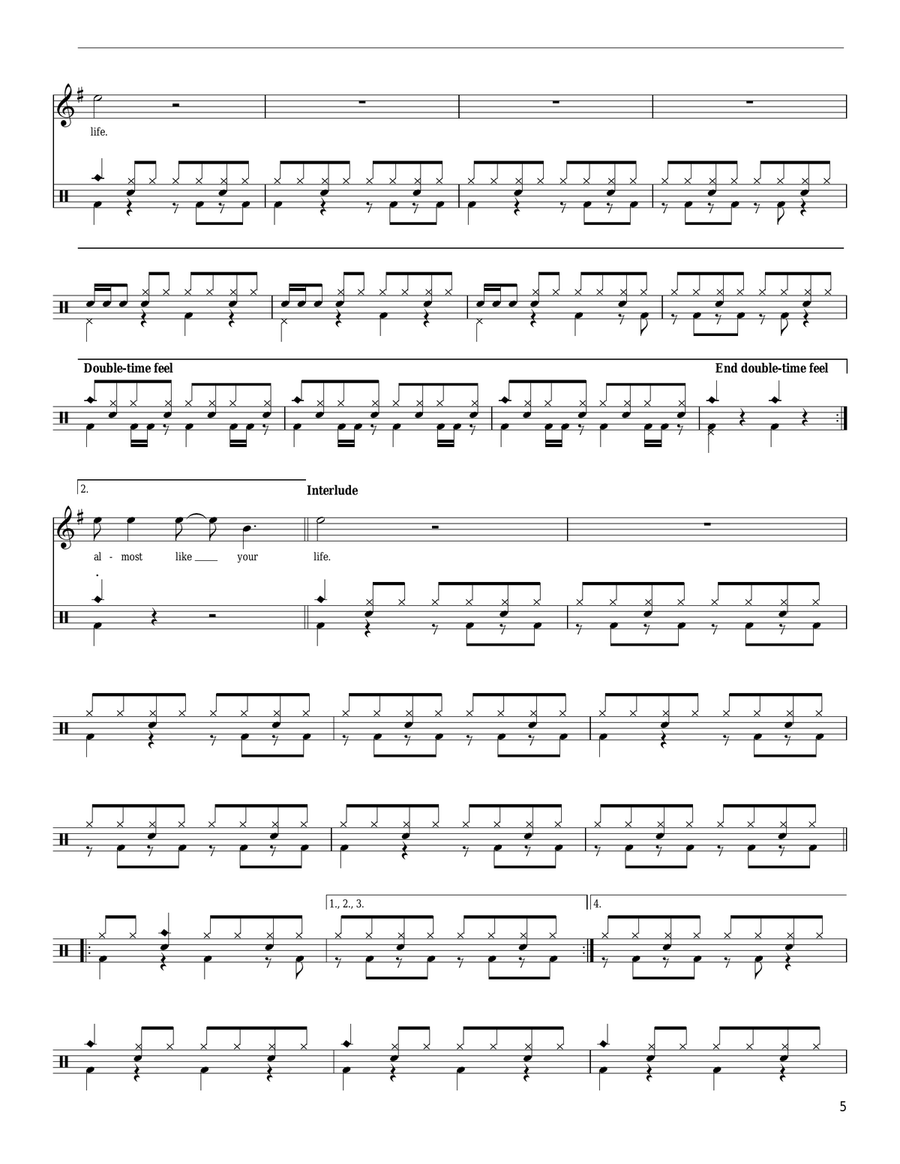 That Was Just Your Life Drum Set scores gallery preview page 5