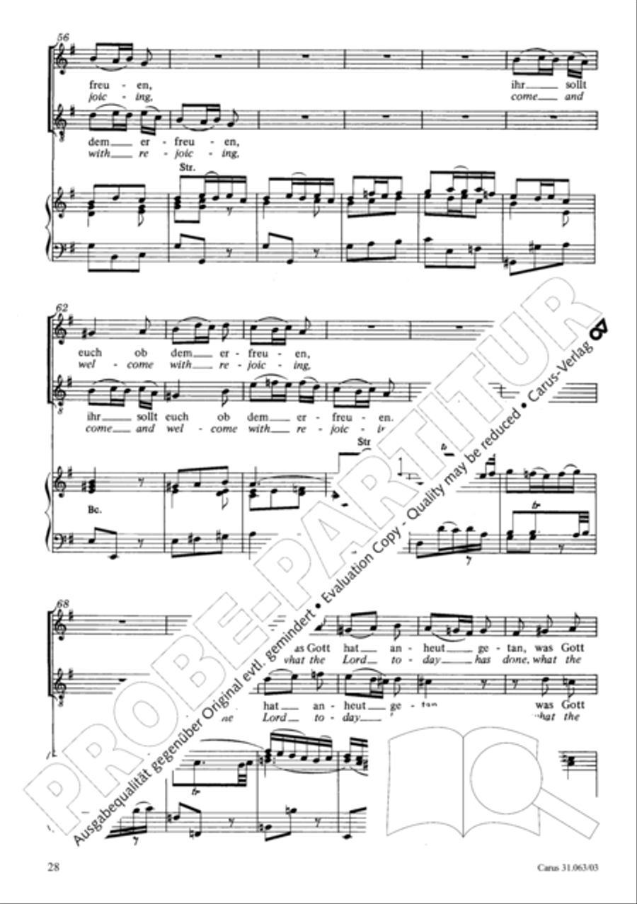 Christians, etch this blessed day (Christen, atzet diesen Tag) 4-Part scores gallery preview page 29