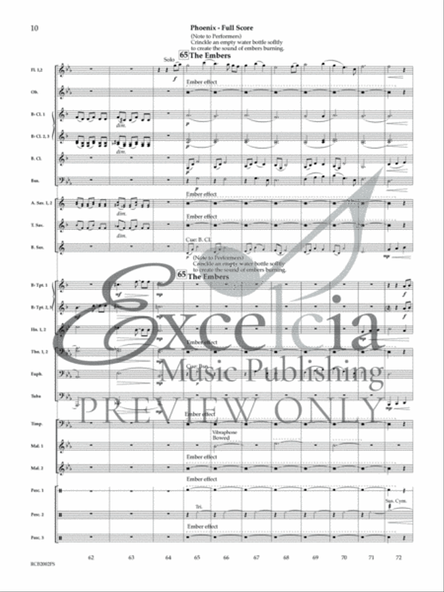 Phoenix (Score) Concert Band scores gallery preview page 11