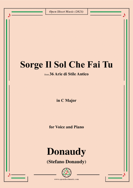 Donaudy-Sorge Il Sol Che Fai Tu,in C Major
