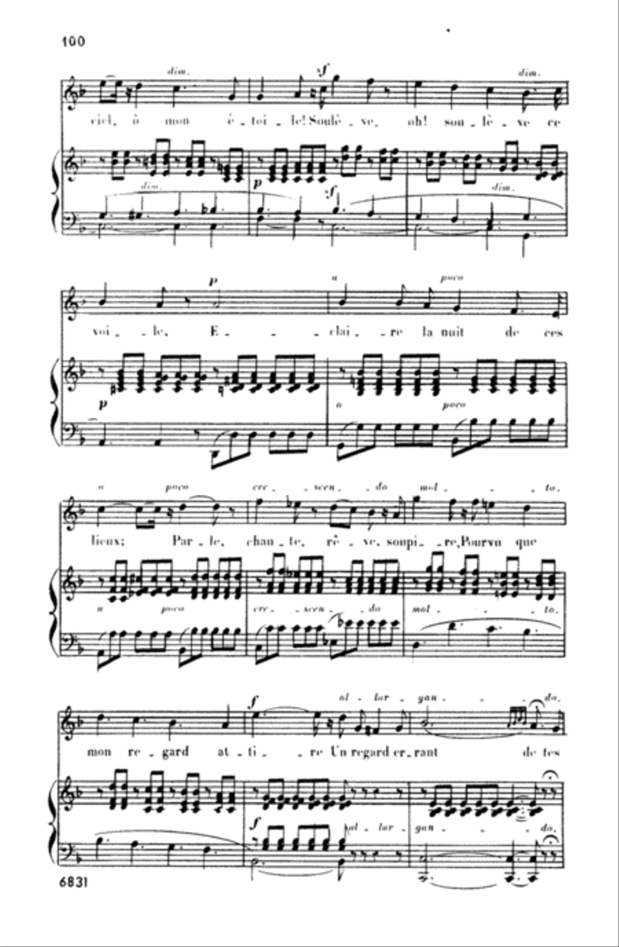 Bizet: Twenty Melodies-- Soprano or Tenor (French) Voice scores gallery preview page 2
