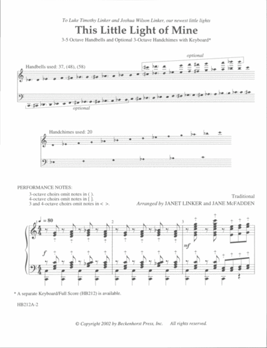 This Little Light of Mine - handbell part 5-Octaves scores gallery preview page 2