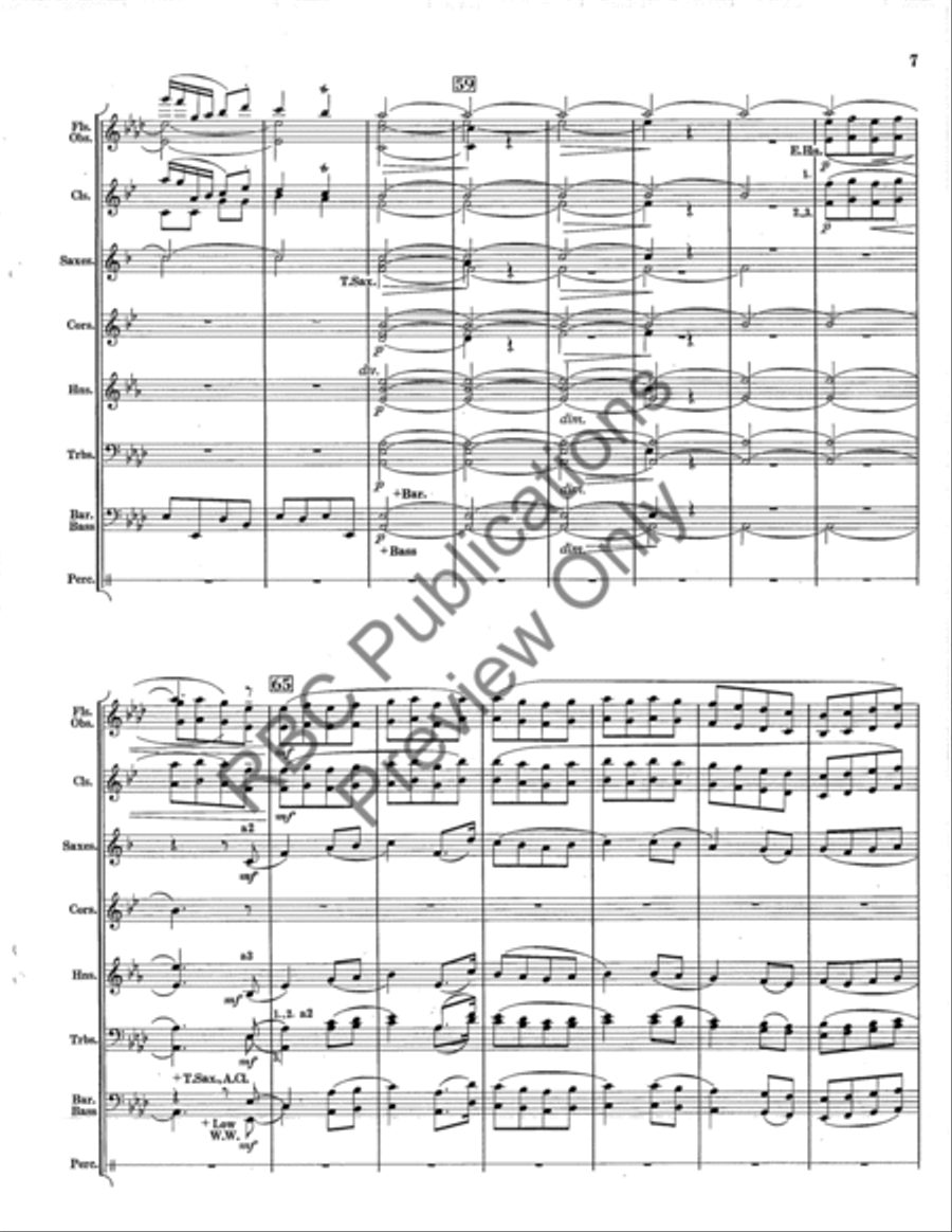 Song From Early America (Score) Concert Band scores gallery preview page 8