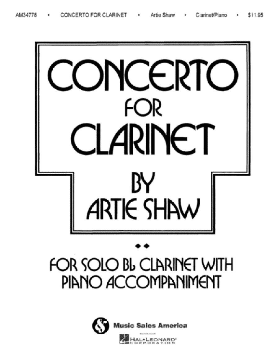 Artie Shaw – Concerto for Clarinet Clarinet Solo scores gallery preview page 1