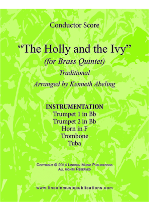 Book cover for The Holly and the Ivy (for Brass Quintet)