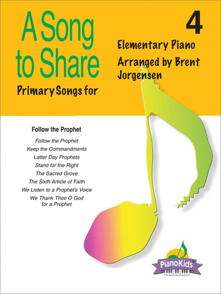 Book cover for A Song to Share - Vol 4 - Elementary Piano