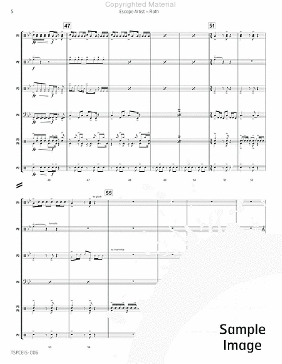 Escape Artist Percussion Ensemble scores gallery preview page 9