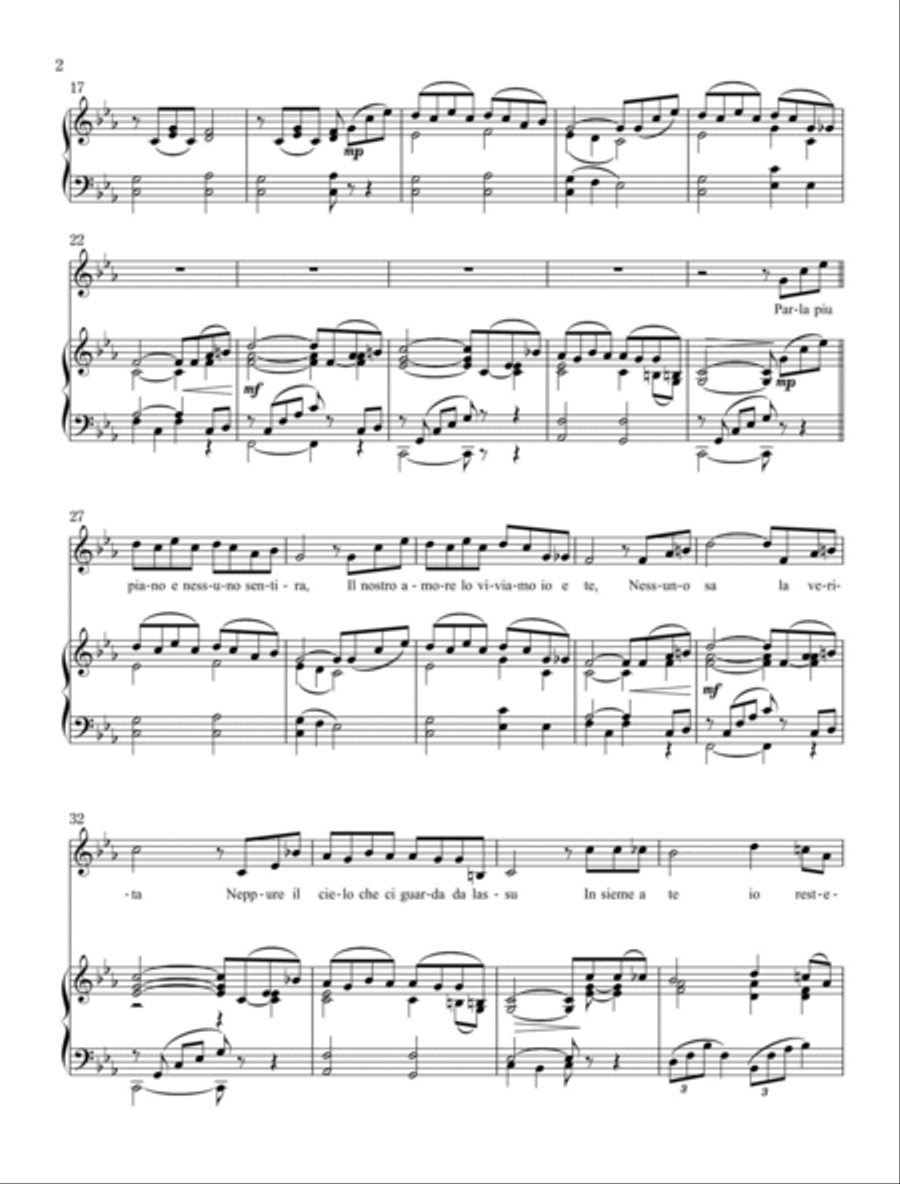 Parla Piu Piano Piano, Vocal, Guitar scores gallery preview page 2