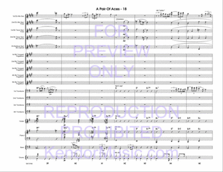 Pair Of Aces, A (Full Score) Jazz Ensemble scores gallery preview page 19