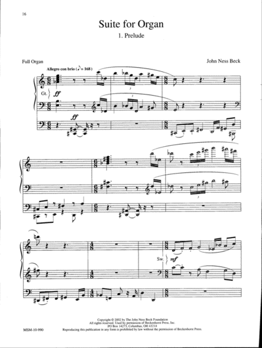 Marilyn Mason Music Library, Volume 1 Organ scores gallery preview page 6