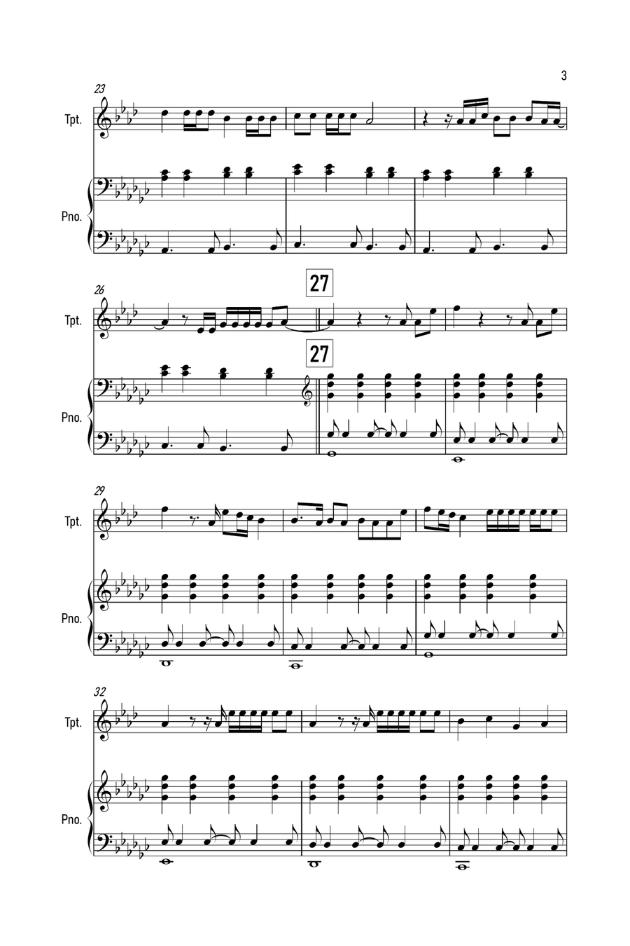 Exile Exile Trumpet Solo scores gallery preview page 3